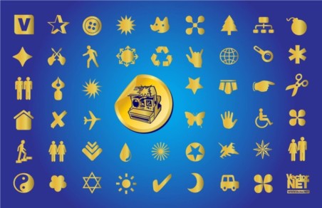 Gold Symbols vector