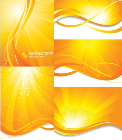 Golden light background design vector