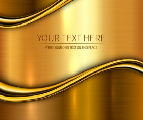 Golden metal backgrounds shiny vector graphics 02