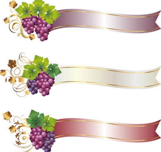 Grapes Elements free vector
