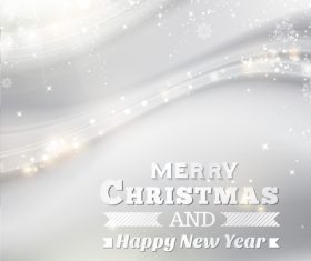 Gray christmas background with new year design vector 01