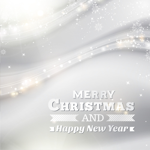 Gray christmas background with new year design vector 01
