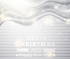 Gray christmas background with new year design vector 02