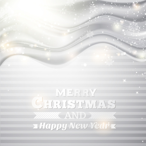 Gray christmas background with new year design vector 02
