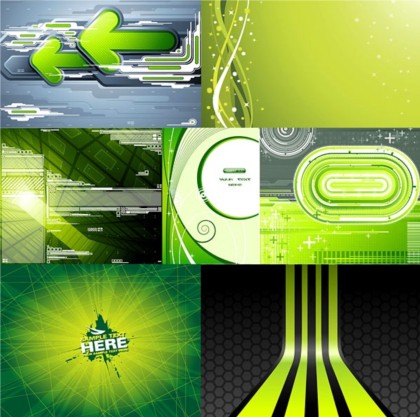 Green technology design elements background vector