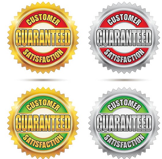 Guarantee Labels design vector