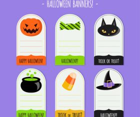 Halloween banner label vector