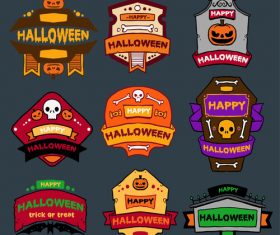 Halloween label vector