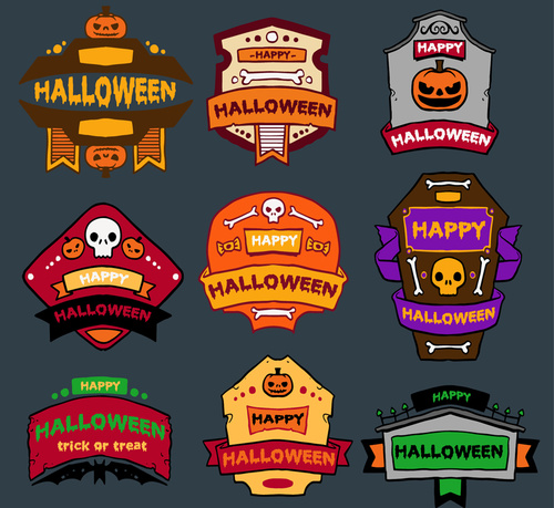 Halloween label vector