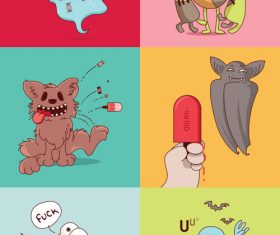 Halloween vector illustration funny illustration