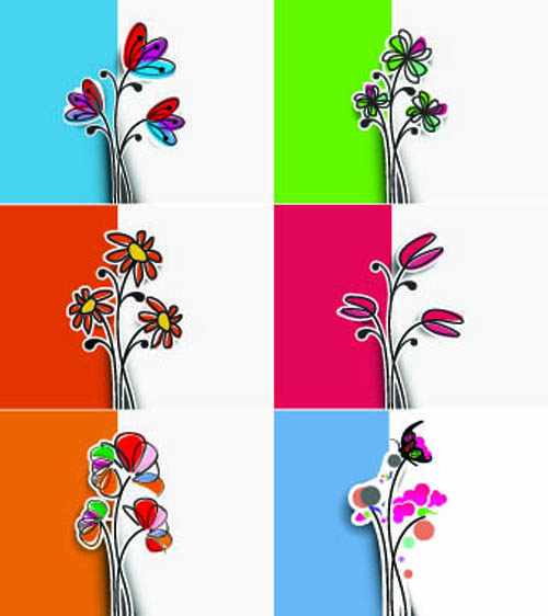 Hand drawn Flowers vector