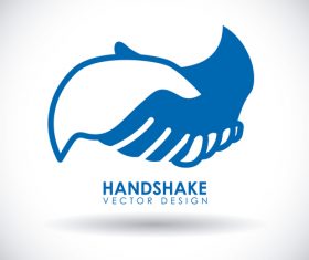 Handshake logos design vector 03