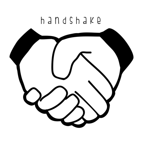 Handshake logos design vector 04