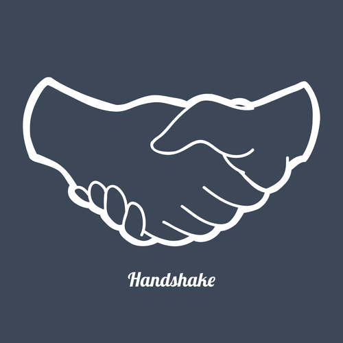 Handshake logos design vector 05