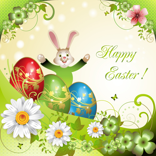 Happy Easter Backgrounds 1 vector