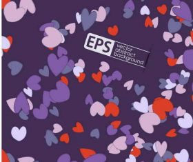 Heart pattern with purple valentine day card vector