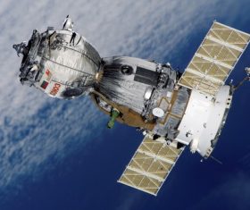 High-tech artificial satellite Stock Photo 01