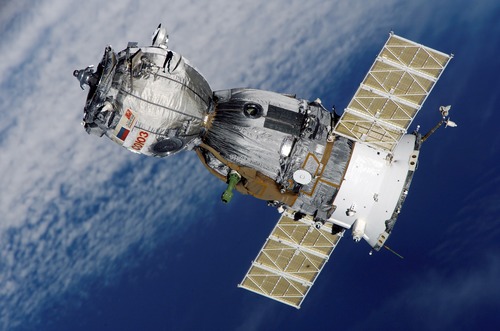 High-tech artificial satellite Stock Photo 01