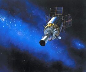 High-tech artificial satellite Stock Photo 02