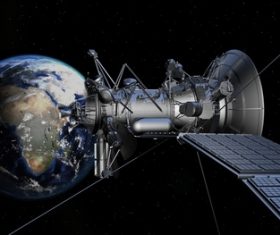 High-tech artificial satellite Stock Photo 05