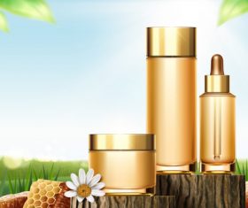 Honey cosmetics background vectors 01