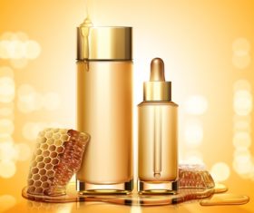 Honey cosmetics background vectors 02