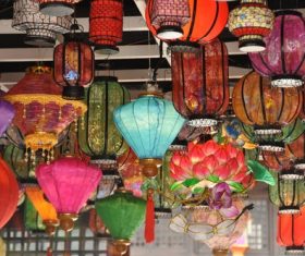 In all kinds of colors lantern Stock Photo 01