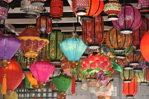 In all kinds of colors lantern Stock Photo 01