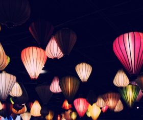 In all kinds of colors lantern Stock Photo 02