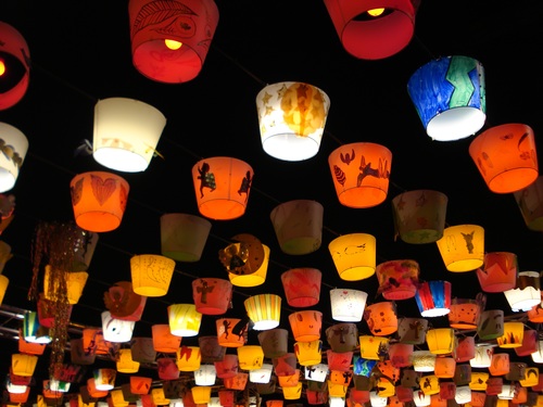 In all kinds of colors lantern Stock Photo 03