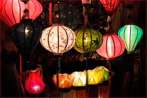 In all kinds of colors lantern Stock Photo 06