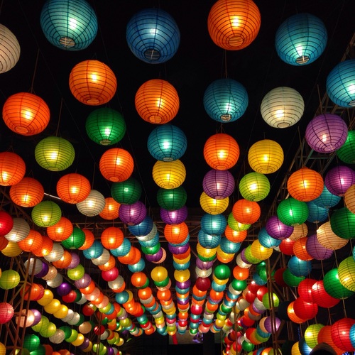 In all kinds of colors lantern Stock Photo 09