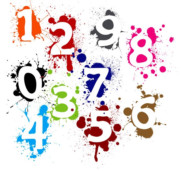 Ink number design vector