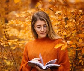 Intellectual woman Stock Photo