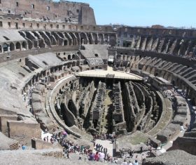 Interior of the Colosseum Stock Photo 01