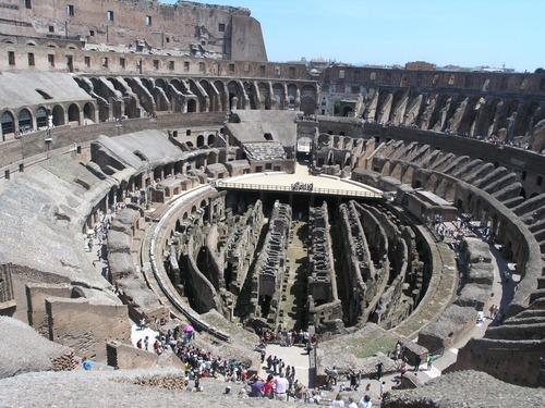 Interior of the Colosseum Stock Photo 01
