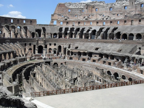 Interior of the Colosseum Stock Photo 02