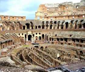 Interior of the Colosseum Stock Photo 03