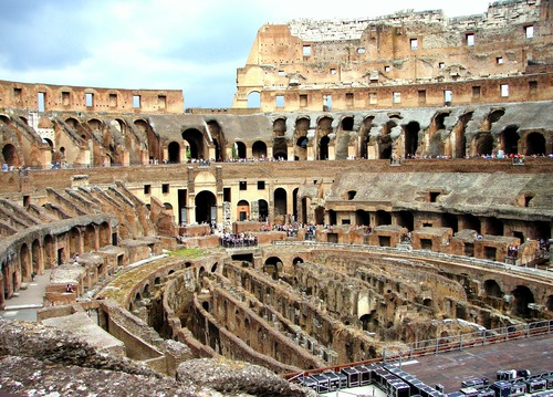 Interior of the Colosseum Stock Photo 03