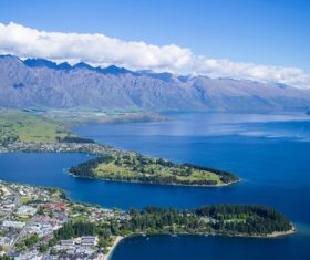 Lake Wakatipu New Zealand natural scenery Stock Photo 01