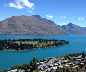 Lake Wakatipu New Zealand natural scenery Stock Photo 02