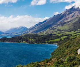 Lake Wakatipu New Zealand natural scenery Stock Photo 03