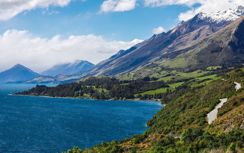 Lake Wakatipu New Zealand natural scenery Stock Photo 03