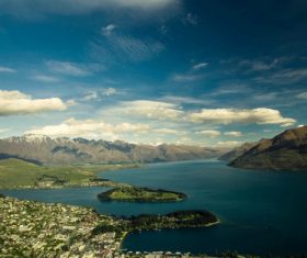 Lake Wakatipu New Zealand natural scenery Stock Photo 05