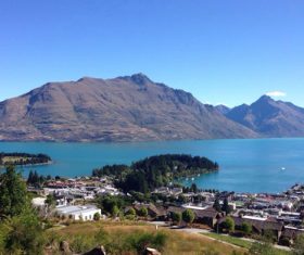 Lake Wakatipu New Zealand natural scenery Stock Photo 06