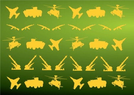 Military Icons Pattern vectors graphic