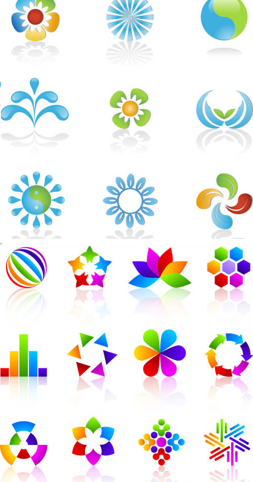 Modern Colored Logos vector