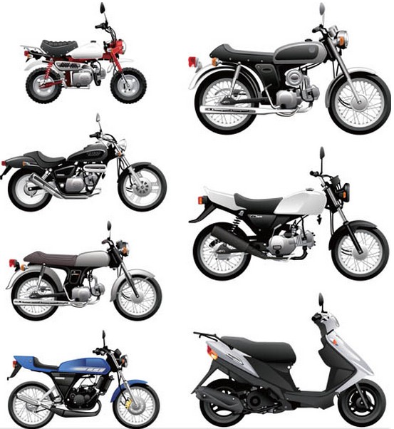 Motorcycles free shiny vector