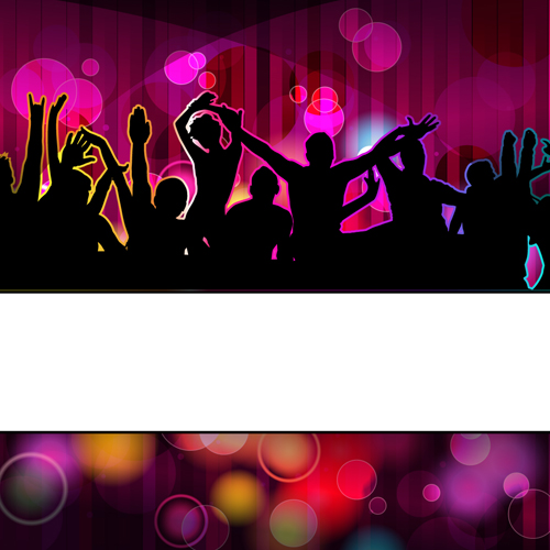Music Party Backgrounds 1 vector