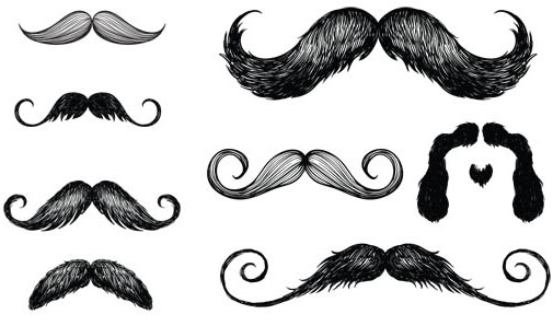 Mustache Set free vectors graphic